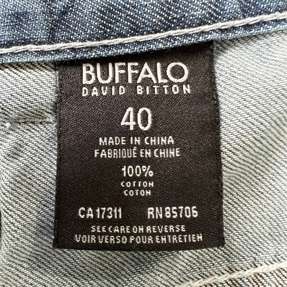 Buffalo David‎ Bitton Original Jeans Relaxed Fit Soft Distressed Blue Mens 40x31